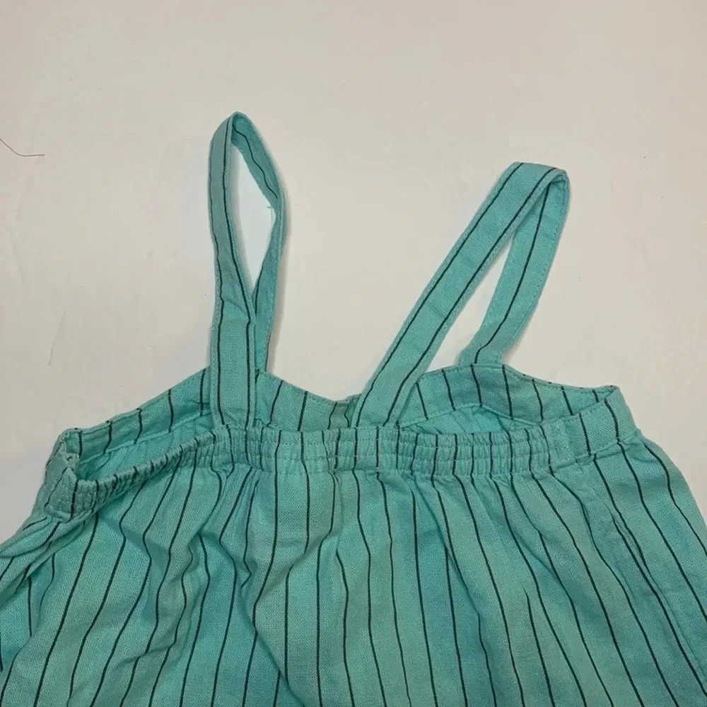 Okie Dokie Toddler Girls Linen Tank Top 2T Aqua - Picture 6 of 6